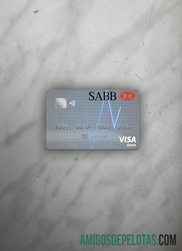 Arábia Saudita The Saudi British Bank Visa Cartão de Débito Photolook Front amostra